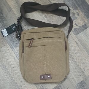 Stylish Brown Canvas Messenger Bag